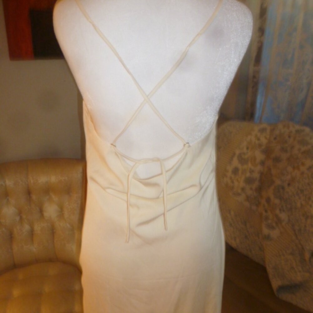 PRRIME  Sexy Side Slit Maxi Dress – Ivory – Size L (Runs Small) NWT - Picture 6 of 11